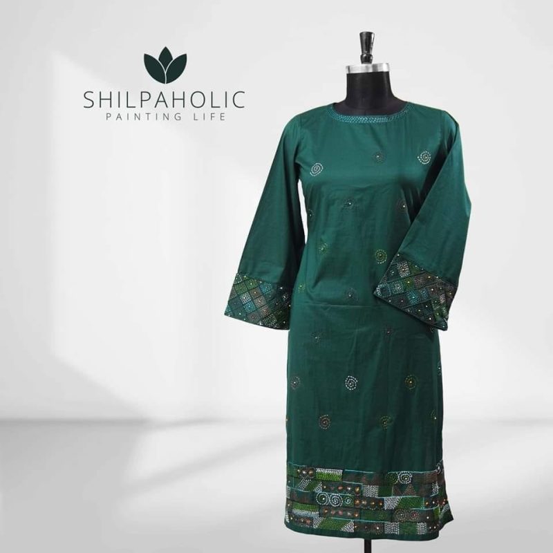 A-line Handstitched Salwar Kameez